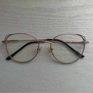 Blue light glasses with gold frame